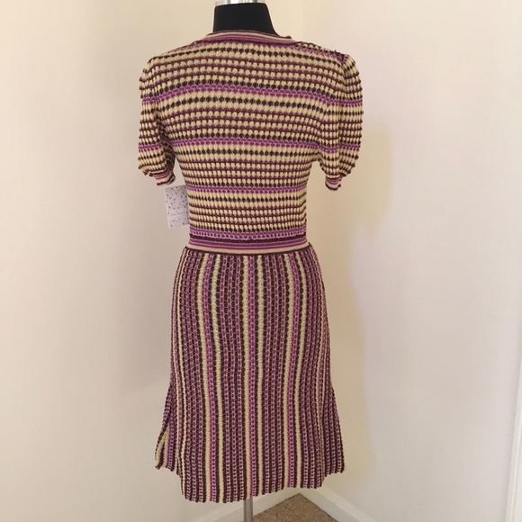 NWT! FREE PEOPLE Pink Combo Size S Knit Dress - Picture 4 of 8